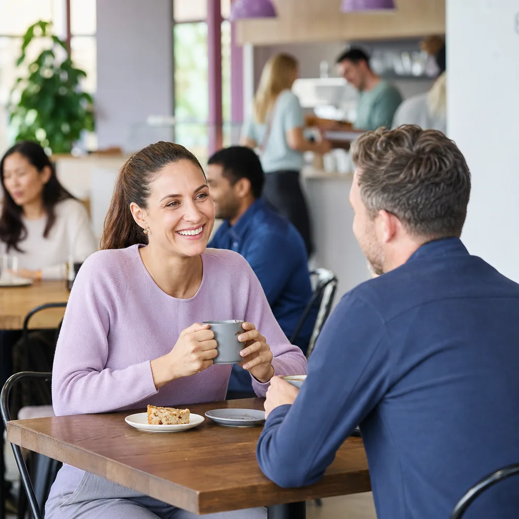 People meeting for coffee at an independent cafe in York